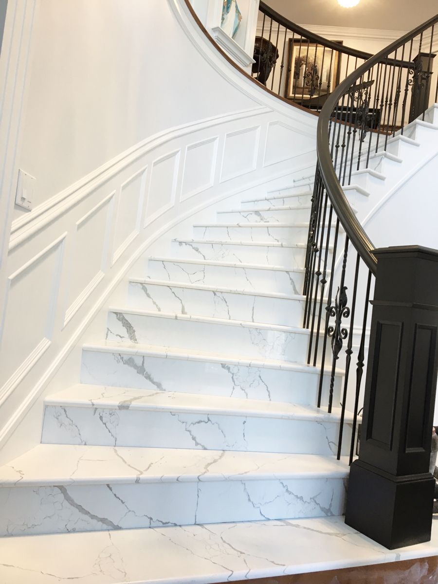 Đá marble trắng vân cho cầu thang – ảnh tham khảo 18