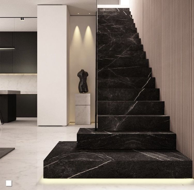 Đá marble trắng vân cho cầu thang – ảnh tham khảo 20