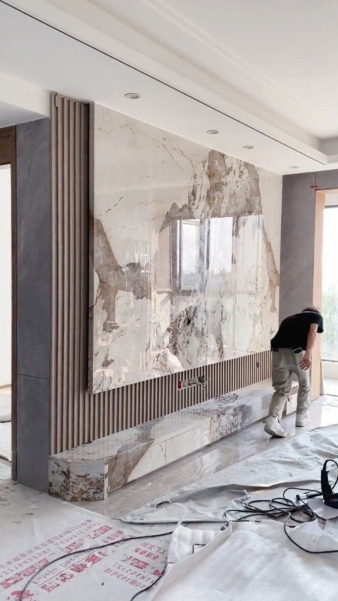 Đá marble trắng vân cho tường trang trí – ảnh tham khảo 18