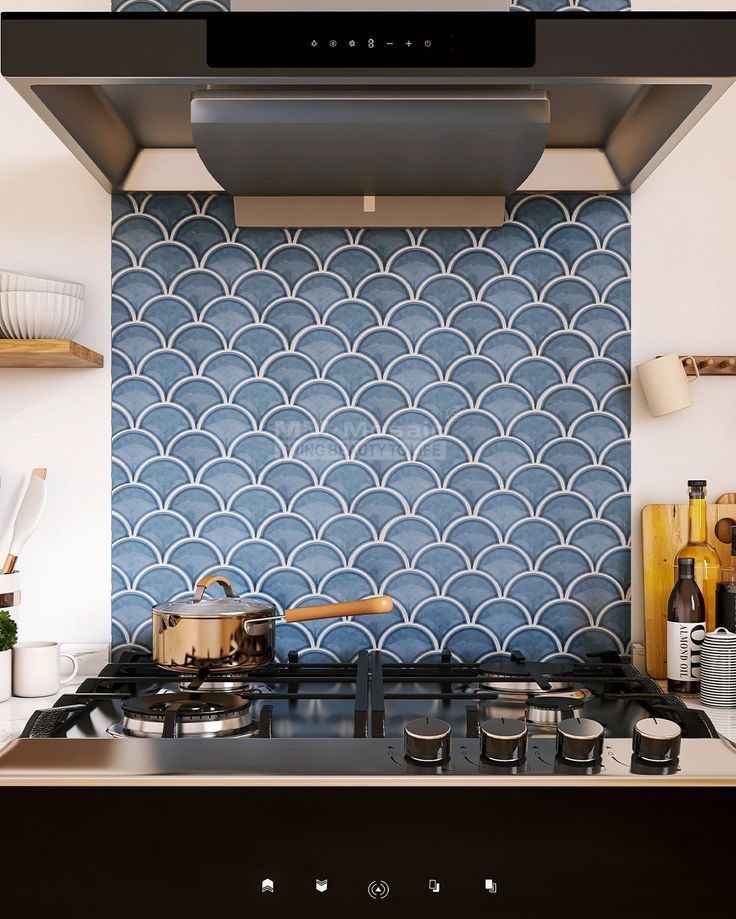 Mosaic vảy cá cho bếp hoặc phòng tắm – ảnh tham khảo 6