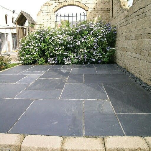 Đá slate xám cắt quy cách lát sân – ảnh tham khảo 16