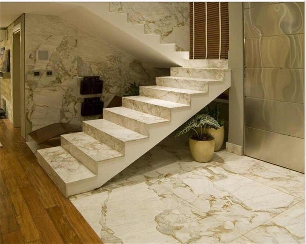 Đá marble trắng vân cho cầu thang – ảnh tham khảo 11