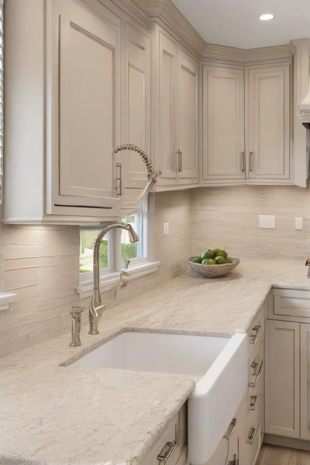 Đá granite sáng hoặc trắng bóng cho mặt bếp – ảnh tham khảo 15