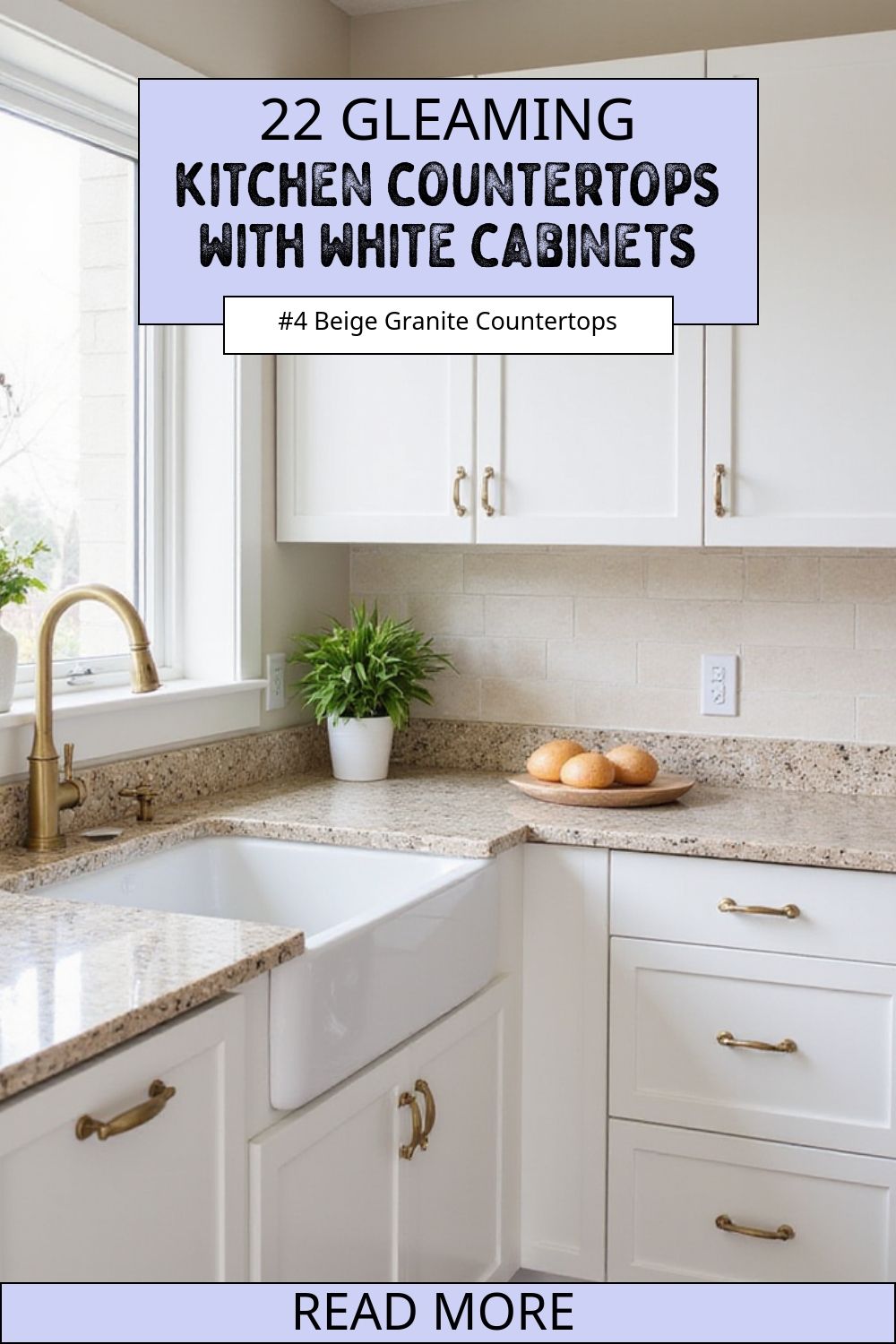 Đá granite sáng hoặc trắng bóng cho mặt bếp – ảnh tham khảo 3