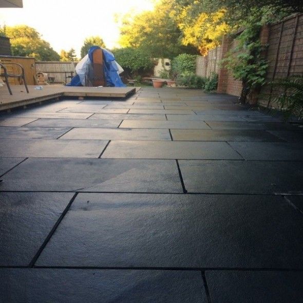 Đá slate đen cắt quy cách lát sân – ảnh tham khảo 7