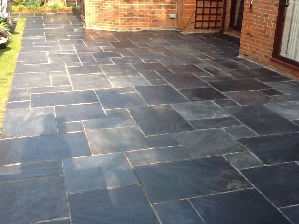 Đá slate đen cắt quy cách lát sân – ảnh tham khảo 16
