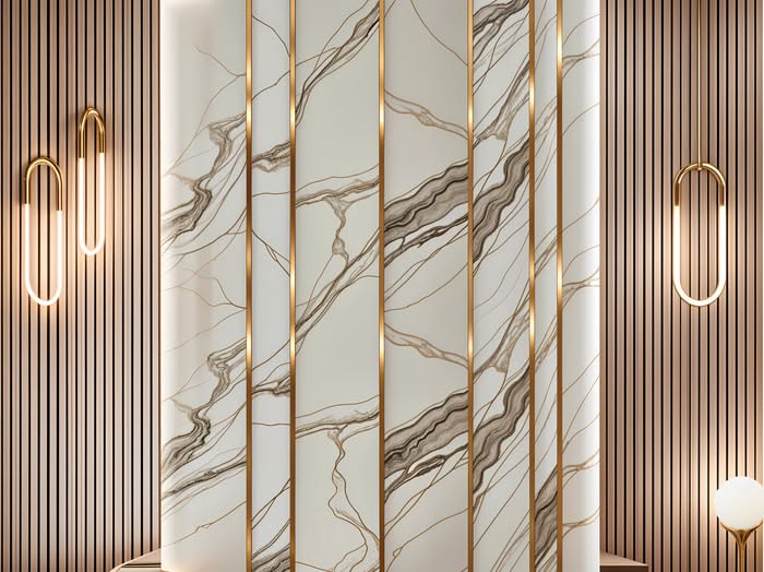 Đá marble trắng vân cho tường trang trí – ảnh tham khảo 3