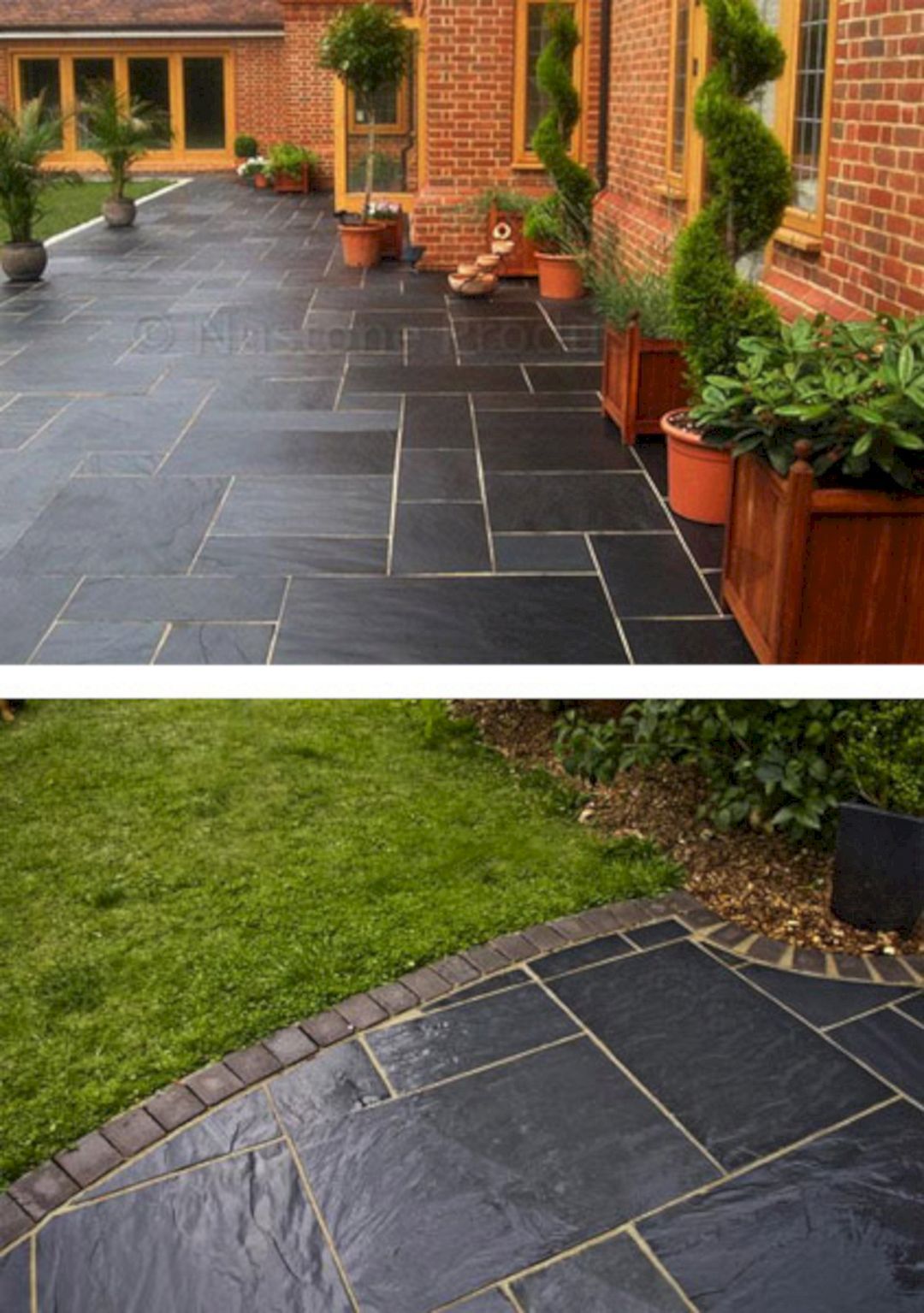 Đá slate xám cắt quy cách lát sân – ảnh tham khảo 2