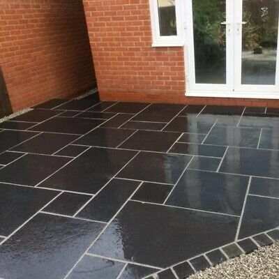 Đá slate đen cắt quy cách lát sân – ảnh tham khảo 8