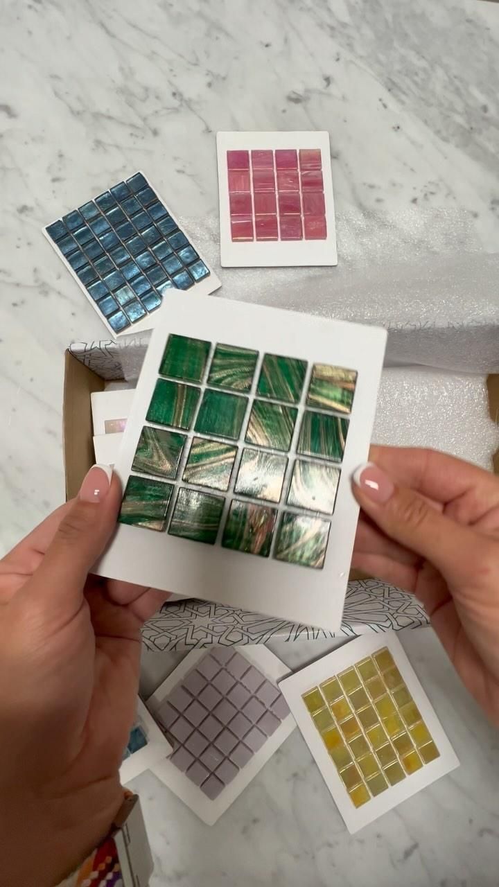 Mosaic thủy tinh chip vuông – ảnh tham khảo 9