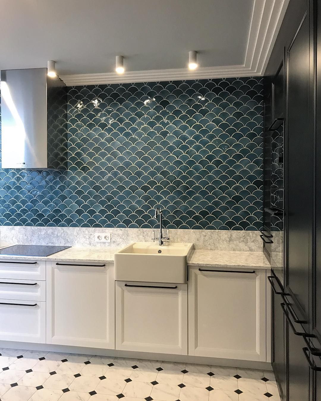 Mosaic vảy cá cho bếp hoặc phòng tắm – ảnh tham khảo 3