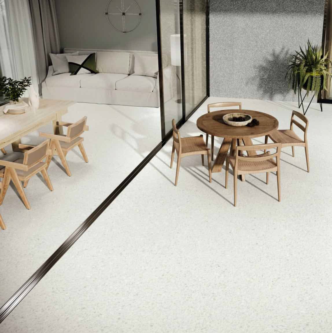 Gạch porcelain vân terrazzo – ảnh tham khảo 5