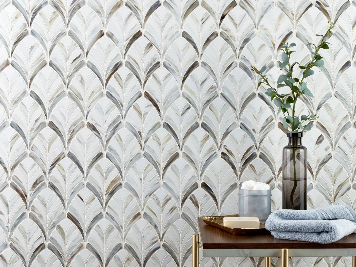 Mosaic thủy tinh chip vuông