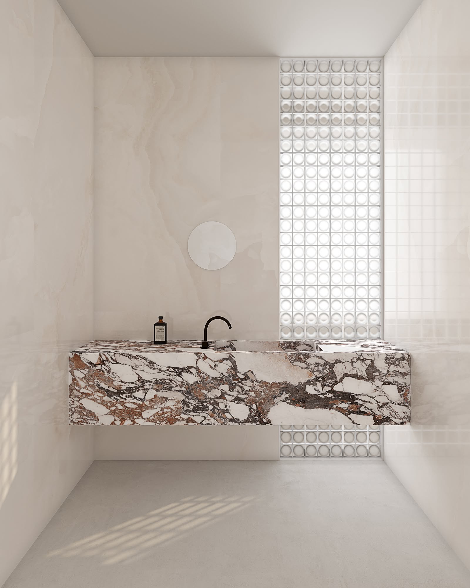 Đá marble trắng vân cho cầu thang – ảnh tham khảo 2