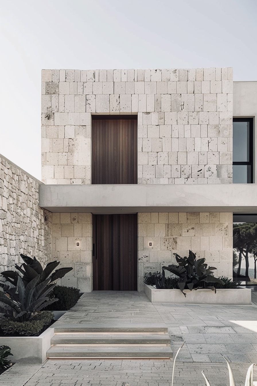 Đá granite tông vàng hoặc kem khò hoặc nhám cho mặt tiền – ảnh tham khảo 13
