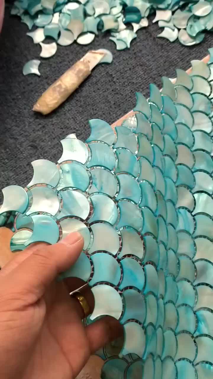 Mosaic vảy cá cho bếp hoặc phòng tắm – ảnh tham khảo 13