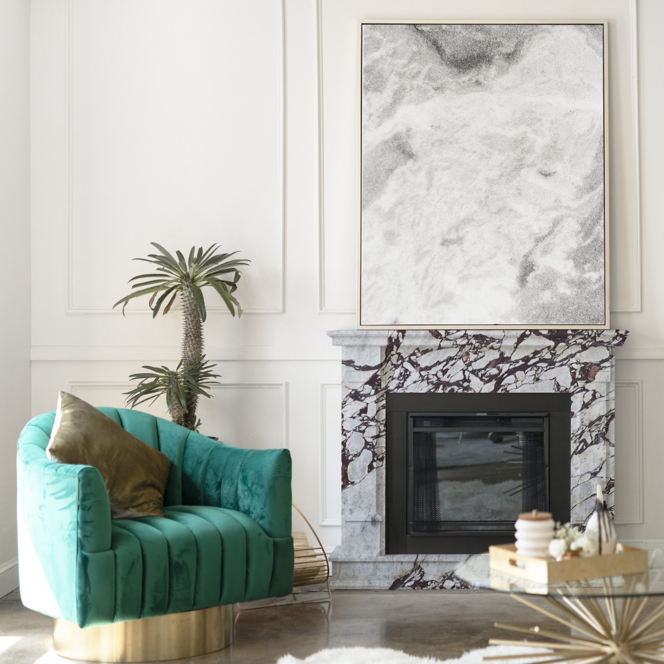 Đá marble vân mạnh cho mảng feature wall – ảnh tham khảo 18