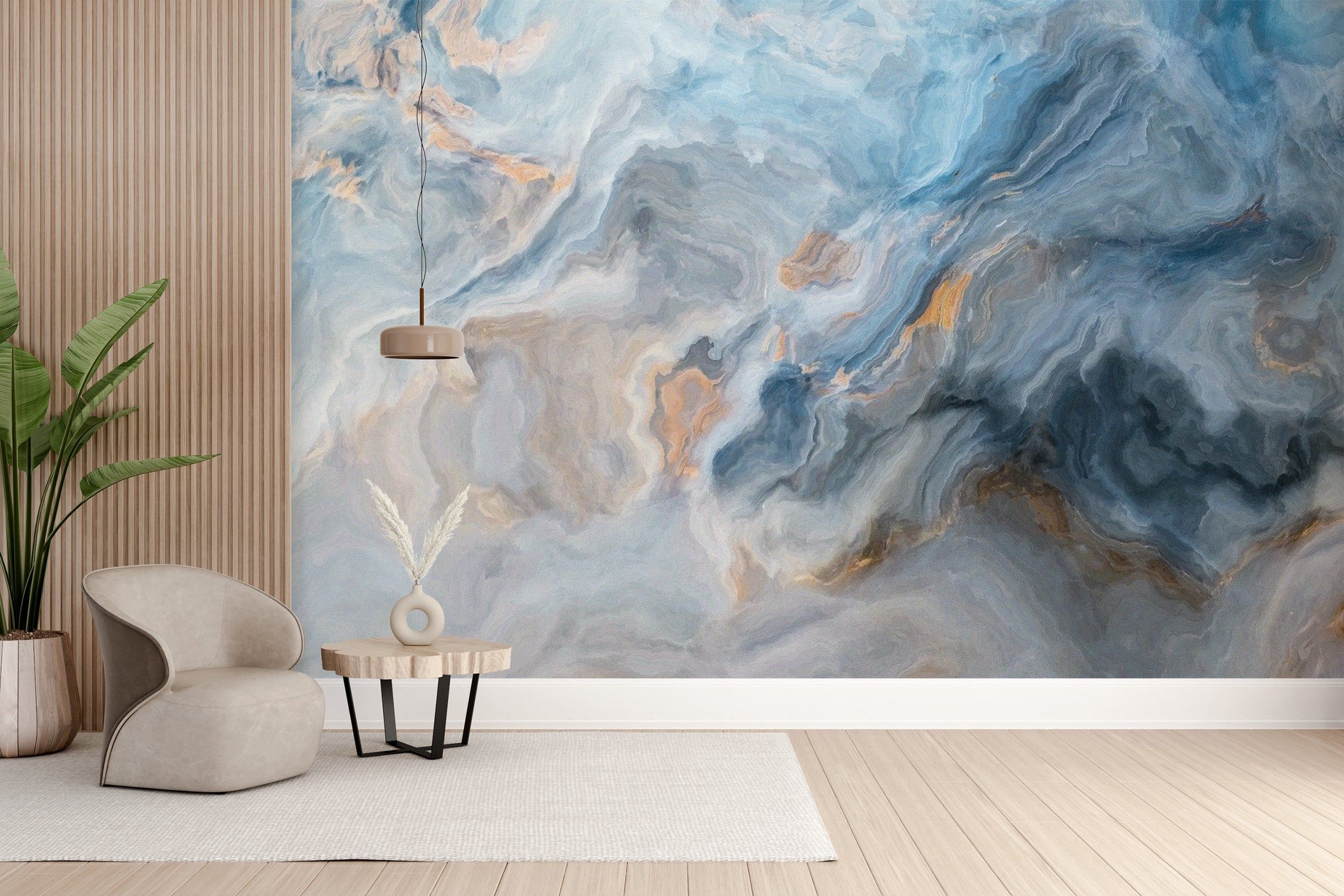 Đá marble vân mạnh cho mảng feature wall – ảnh tham khảo 2