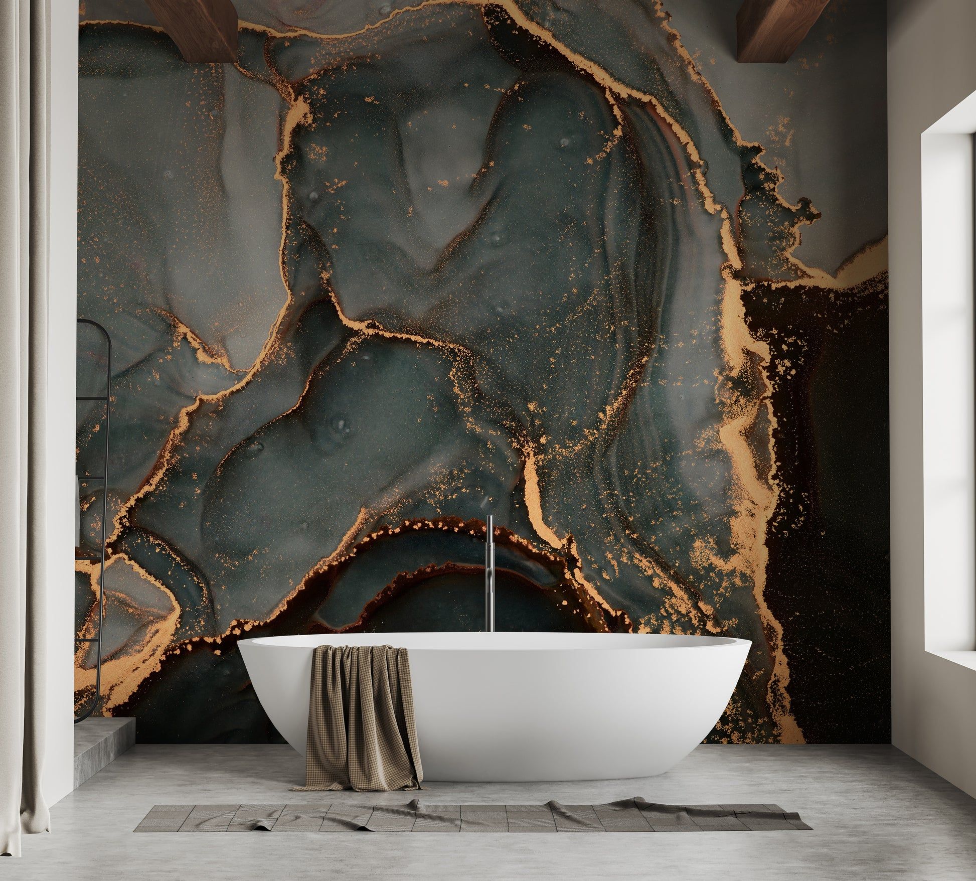 Đá marble vân mạnh cho mảng feature wall – ảnh tham khảo 12