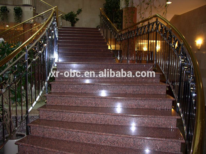 Ảnh tham khảo đá granite đỏ Ruby Ấn Độ cho bếp và cầu thang