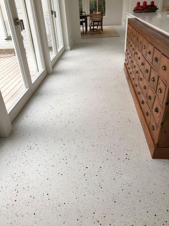 Gạch terrazzo tông trắng hoặc sáng lát nền – ảnh tham khảo 17