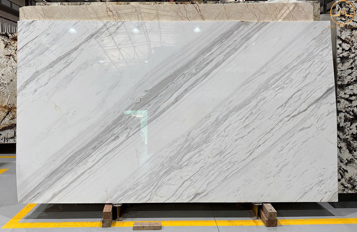 Mẫu đá marble Volakas ghép vân trang trí tranh tường