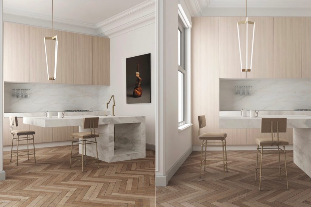 Đá marble tông kem hoặc be cho tường nội thất